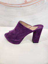 Load image into Gallery viewer, Suede Peep Toe Mule
