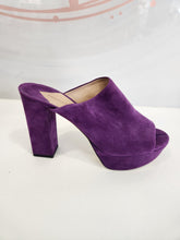 Load image into Gallery viewer, Suede Peep Toe Mule
