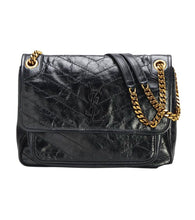 Load image into Gallery viewer, Niki Medium Flap YSL Shoulder Bag in Crinkled Leather
