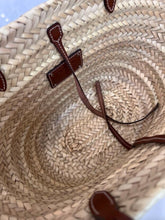Load image into Gallery viewer, Palmitto Vitello Woven Braided Large Basket Tote Bag Naturale

