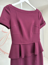 Load image into Gallery viewer, Bateau Neckline Peplum Dress
