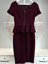Load image into Gallery viewer, Bateau Neckline Peplum Dress
