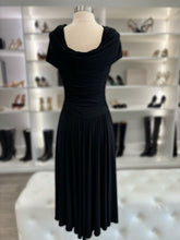 Load image into Gallery viewer, Ruched Lined Chiffon Bateau Midi Dress

