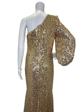 Load image into Gallery viewer, NWT Sequined One Shoulder Trumpet Gown
