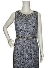 Load image into Gallery viewer, NWT Sequined Hi Neck Sleeveless Column Dress
