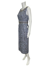 Load image into Gallery viewer, NWT Sequined Hi Neck Sleeveless Column Dress
