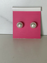 Load image into Gallery viewer, Double Sided Pearl Spade Earrings
