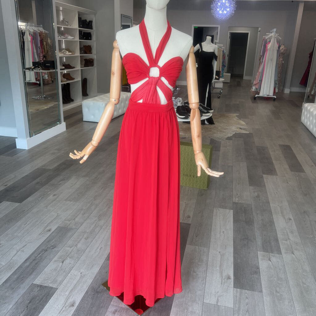 NWT Cut-Out Halterneck Maxi Dress Retail 775