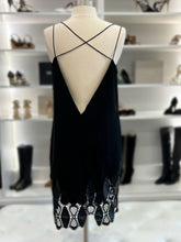Load image into Gallery viewer, SS2013 Runway Leather Lace Trim Open Back Mini Dress
