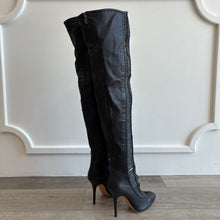 Load image into Gallery viewer, Leather Braided Over the Knee Boots
