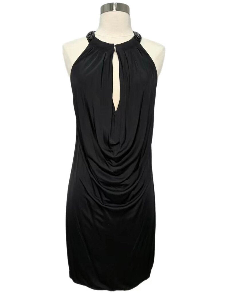 Sleeveless Dress With Decorative Neckline