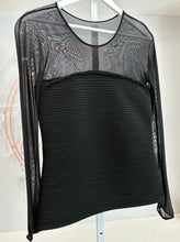 Load image into Gallery viewer, L/S top w/ mesh bodice &amp; side zipper
