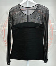 Load image into Gallery viewer, L/S top w/ mesh bodice &amp; side zipper
