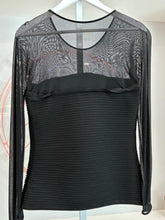Load image into Gallery viewer, L/S top w/ mesh bodice &amp; side zipper
