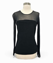 Load image into Gallery viewer, Long Sleeve Top w/ Mesh Bodice &amp; Side Zipper
