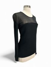 Load image into Gallery viewer, Long Sleeve Top w/ Mesh Bodice &amp; Side Zipper
