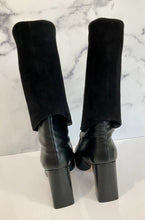 Load image into Gallery viewer, Lucinda Fold Over Knee High Leather Boots Retail 850

