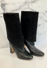 Load image into Gallery viewer, Lucinda Fold Over Knee High Leather Boots Retail 850
