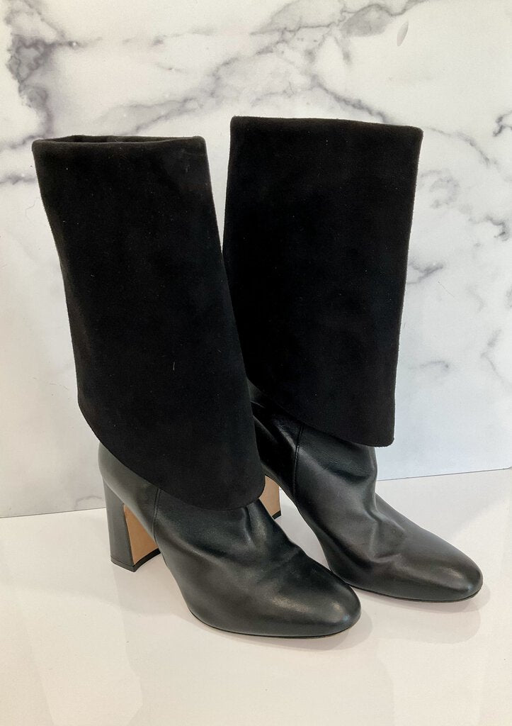Lucinda Fold Over Knee High Leather Boots Retail 850