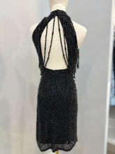 Load image into Gallery viewer, Beaded Mini Dress With Choker Neckline and Open Back
