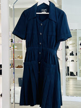 Load image into Gallery viewer, 16P Coco Button Check Pleats Wool Dress P53447
