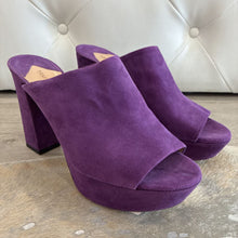 Load image into Gallery viewer, Suede Peep Toe Mule
