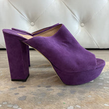 Load image into Gallery viewer, Suede Peep Toe Mule
