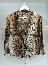 Load image into Gallery viewer, 2005 Leopard Tie and Clasp Blouse
