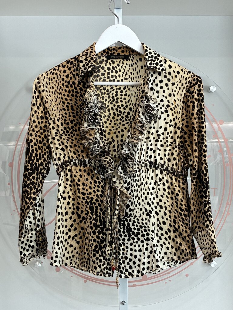 2005 Leopard Tie and Clasp Blouse
