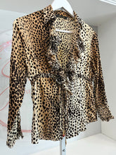 Load image into Gallery viewer, 2005 Leopard Tie and Clasp Blouse
