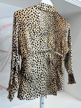 Load image into Gallery viewer, 2005 Leopard Tie and Clasp Blouse
