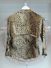 Load image into Gallery viewer, 2005 Leopard Tie and Clasp Blouse
