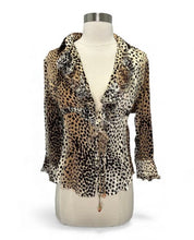 Load image into Gallery viewer, 2005 Cheetah Tie and Clasp Blouse
