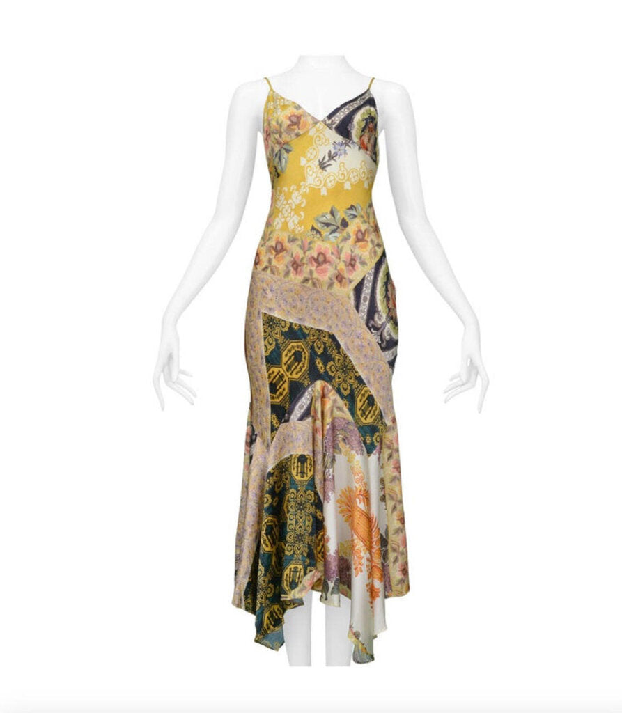 Baroque Floral Fancy Silk Dress