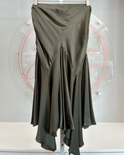 Load image into Gallery viewer, 2005 Olive Green Silk Midi Skirt
