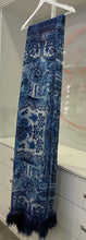 Load image into Gallery viewer, Floral and Paisley Silk and Fox Fur Scarf
