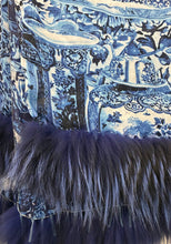 Load image into Gallery viewer, Floral and Paisley Silk and Fox Fur Scarf
