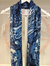Load image into Gallery viewer, Floral and Paisley Silk and Fox Fur Scarf
