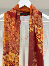 Load image into Gallery viewer, Floral and Paisley Silk and Fox Fur Scarf
