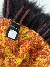Load image into Gallery viewer, Floral and Paisley Silk and Fox Fur Scarf

