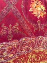 Load image into Gallery viewer, Floral and Paisley Silk and Fox Fur Scarf

