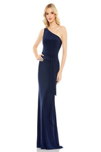 Load image into Gallery viewer, NWT Jersey One Shoulder Belted Trumpet Gown
