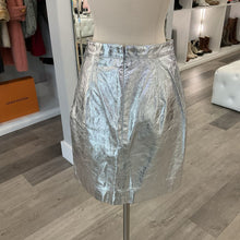 Load image into Gallery viewer, NWT Lightweight Metallic Leather Mini Skirt
