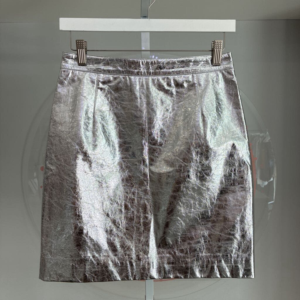 NWT Lightweight Metallic Leather Mini Skirt