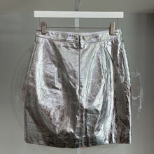 Load image into Gallery viewer, NWT Lightweight Metallic Leather Mini Skirt
