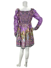 Load image into Gallery viewer, NWT Cosmic Twist Printed Silk Mini Dress

