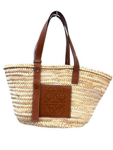 Load image into Gallery viewer, Basket Bag in Palm Leaf and Calfskin
