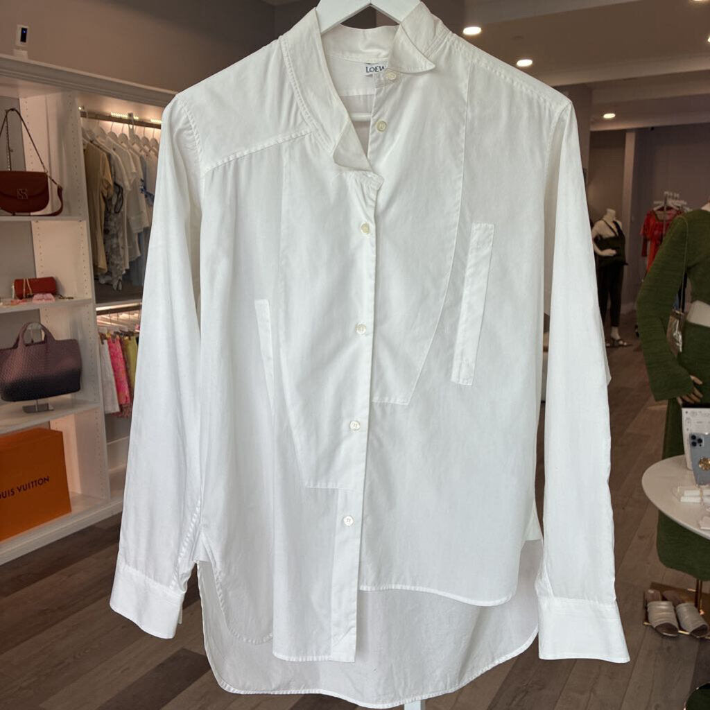 Wingtip Collar Asymmetrical Shirt