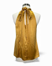 Load image into Gallery viewer, Lori High Neck Silk Stretch Halter Top
