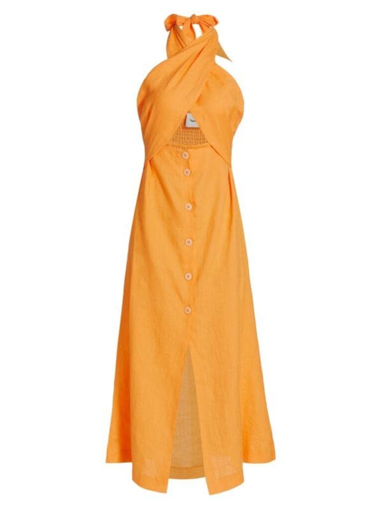 Soffio Linen Midi Dress